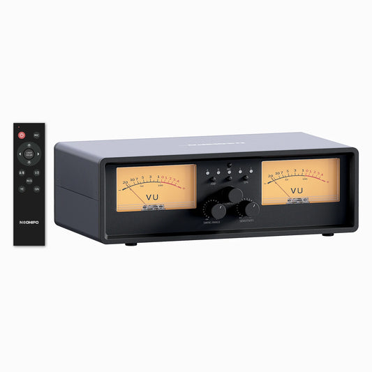 NEOHIPO ET30 Amplifier Speaker Selector With VU Meter Speaker Switcher with DB Panel Display Audio Selector