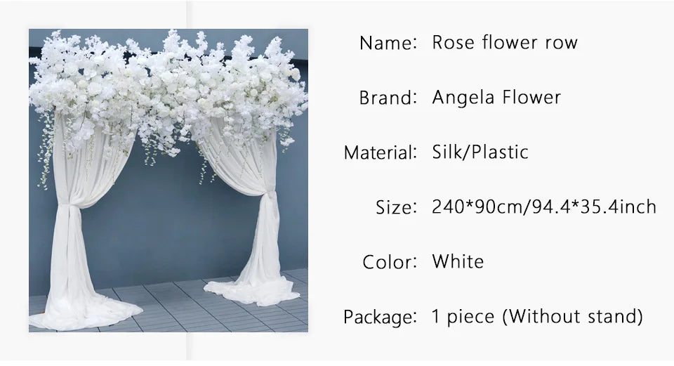 Angela Flower Hanging Cherry Blossom Wisteria Wedding Backdrop Floral Decor