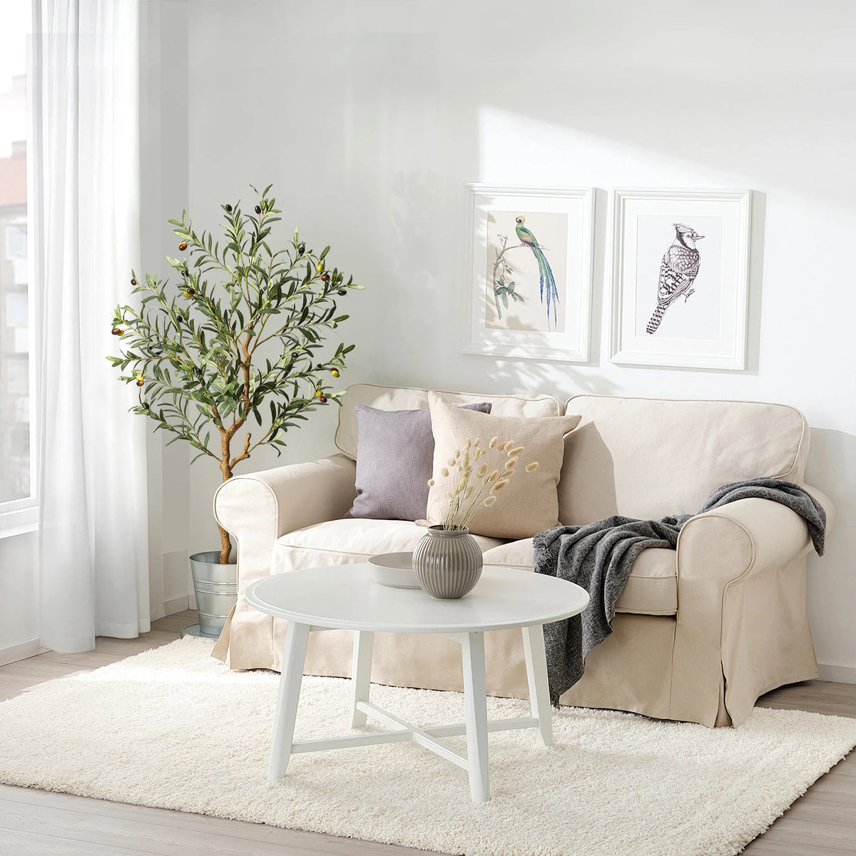 HiMISS Artificial Olive Tree Potted Plant for Home Decor
