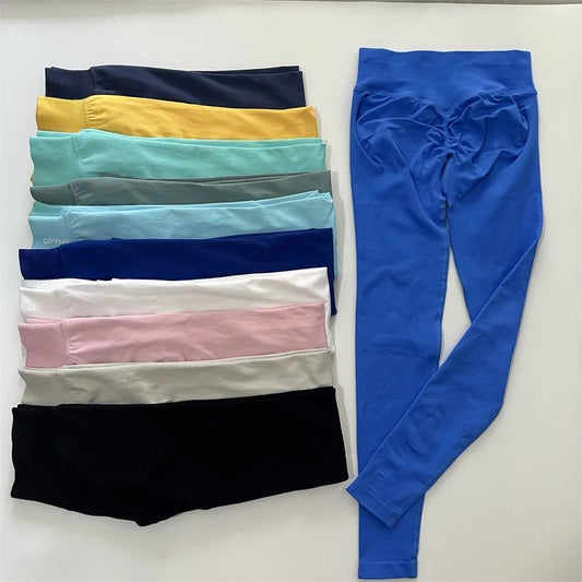 Yoga Leggings Women Scrunch Bum Workout Tights Seamless Pants Stretch Gym Sports Wear Booty Push Up Butt Lift Tights Slim