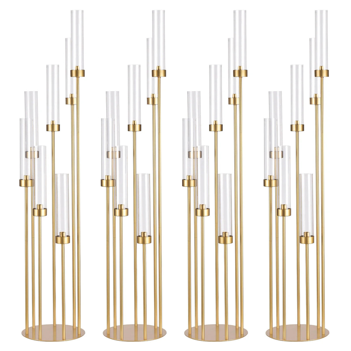 VINCIGANT Seven Arm Floor Candelabra With Removable Acrylic Shades
