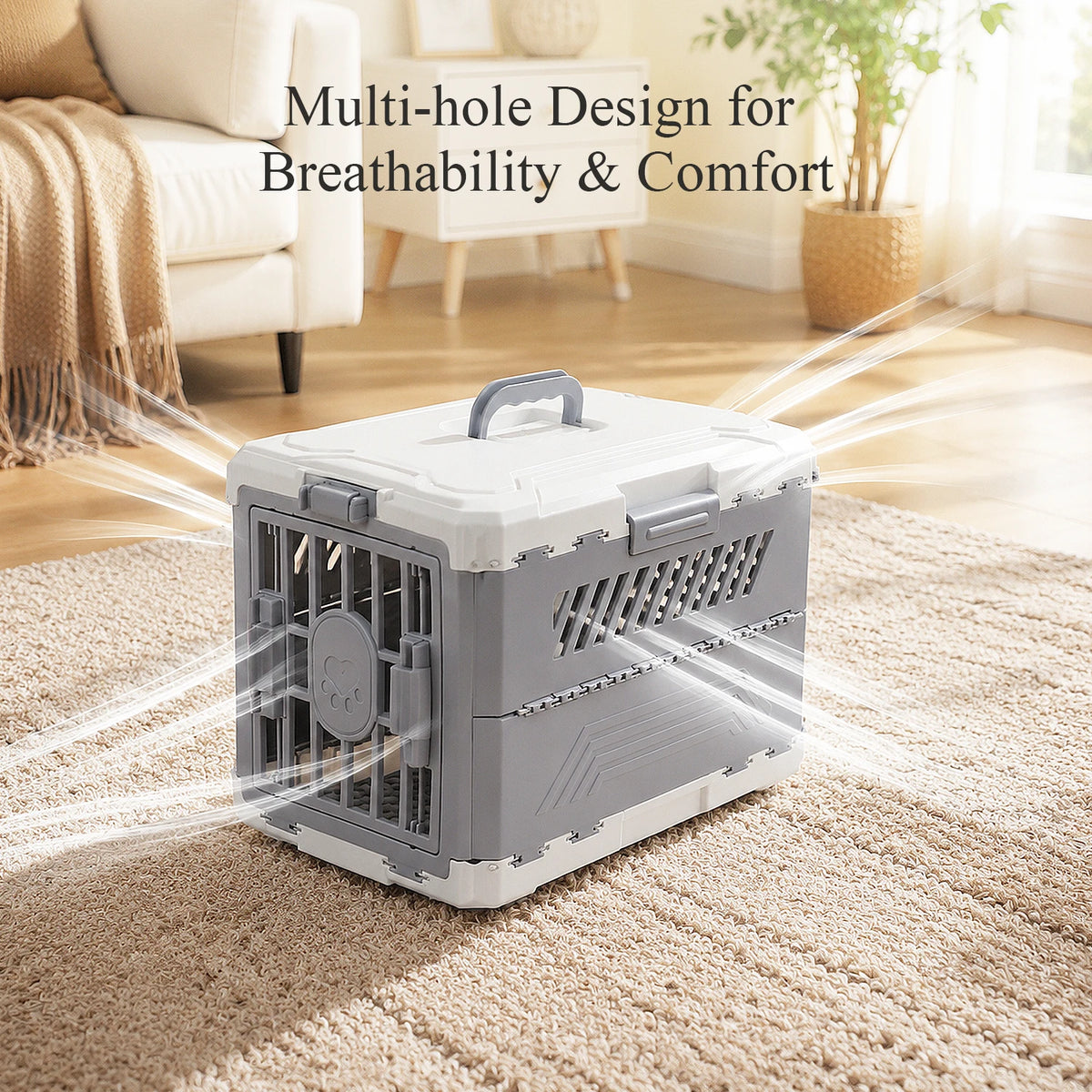 PAWZ Road Foldable Pet Carrier With Secure Door For Travel