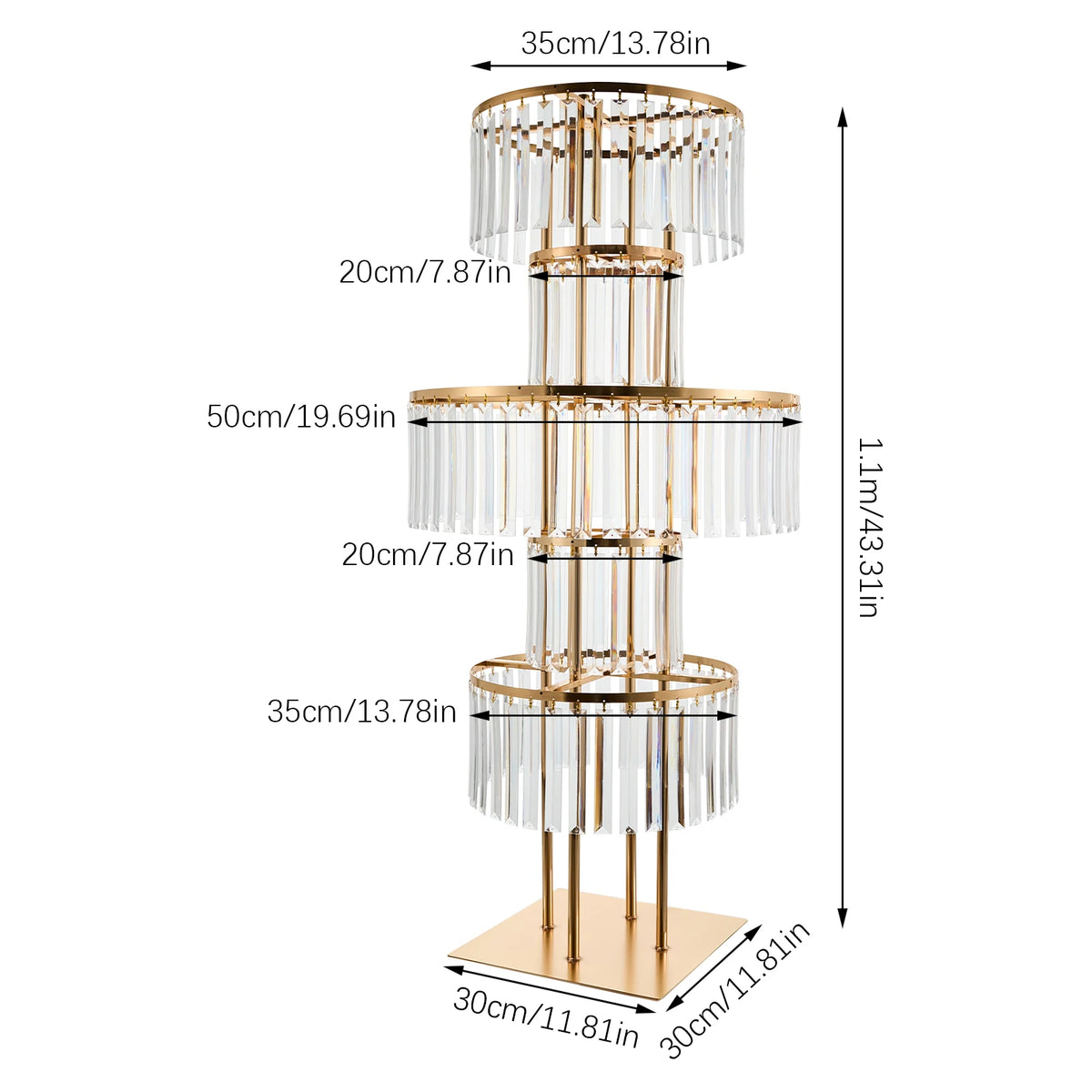 Five Tier Wedding Flower Stand For Elegant Event Centerpieces