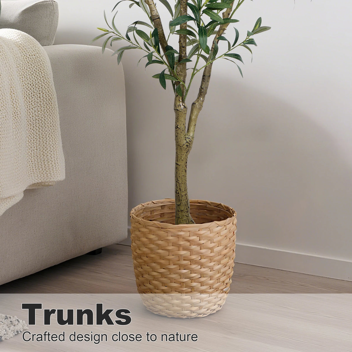 Olitree Artificial Olive Tree With Natural Wood Trunk Home Decoration