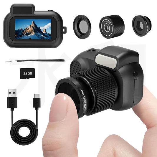 Keychain Camera World's Smallest 1080p HdMini Retro Portable 100 Mins Life For Students(32g)
