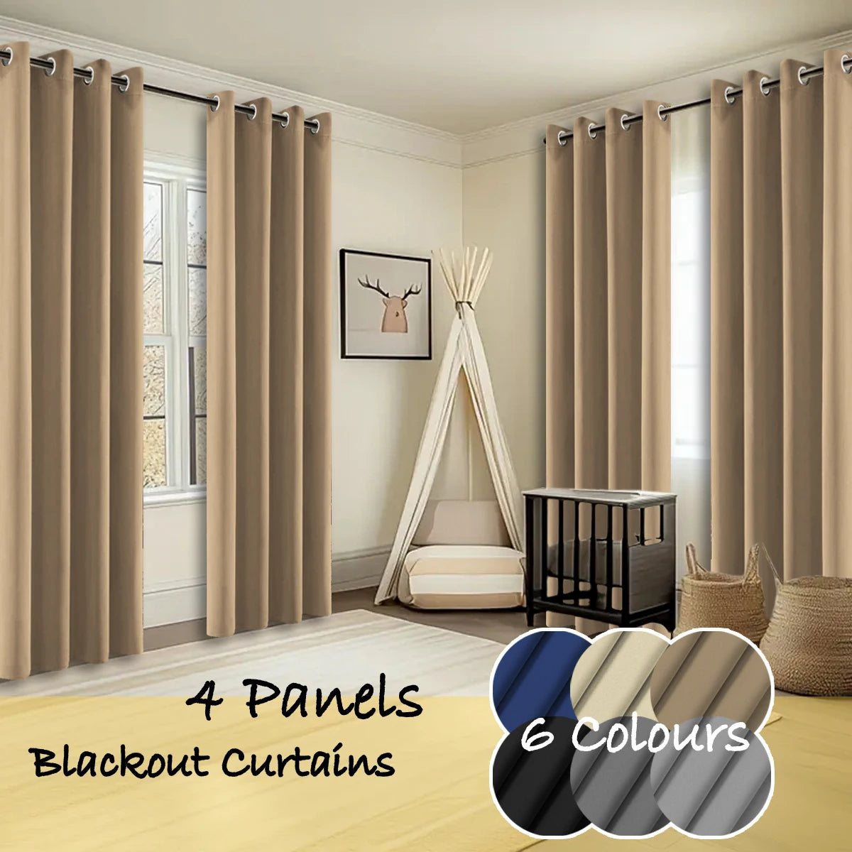 Thermal Insulated Blackout Curtains for Bedrooms Living Rooms and Hotels