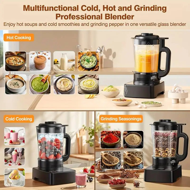 Prasky 2400W Professional Heating Blender With High Speed Auto Clean Function