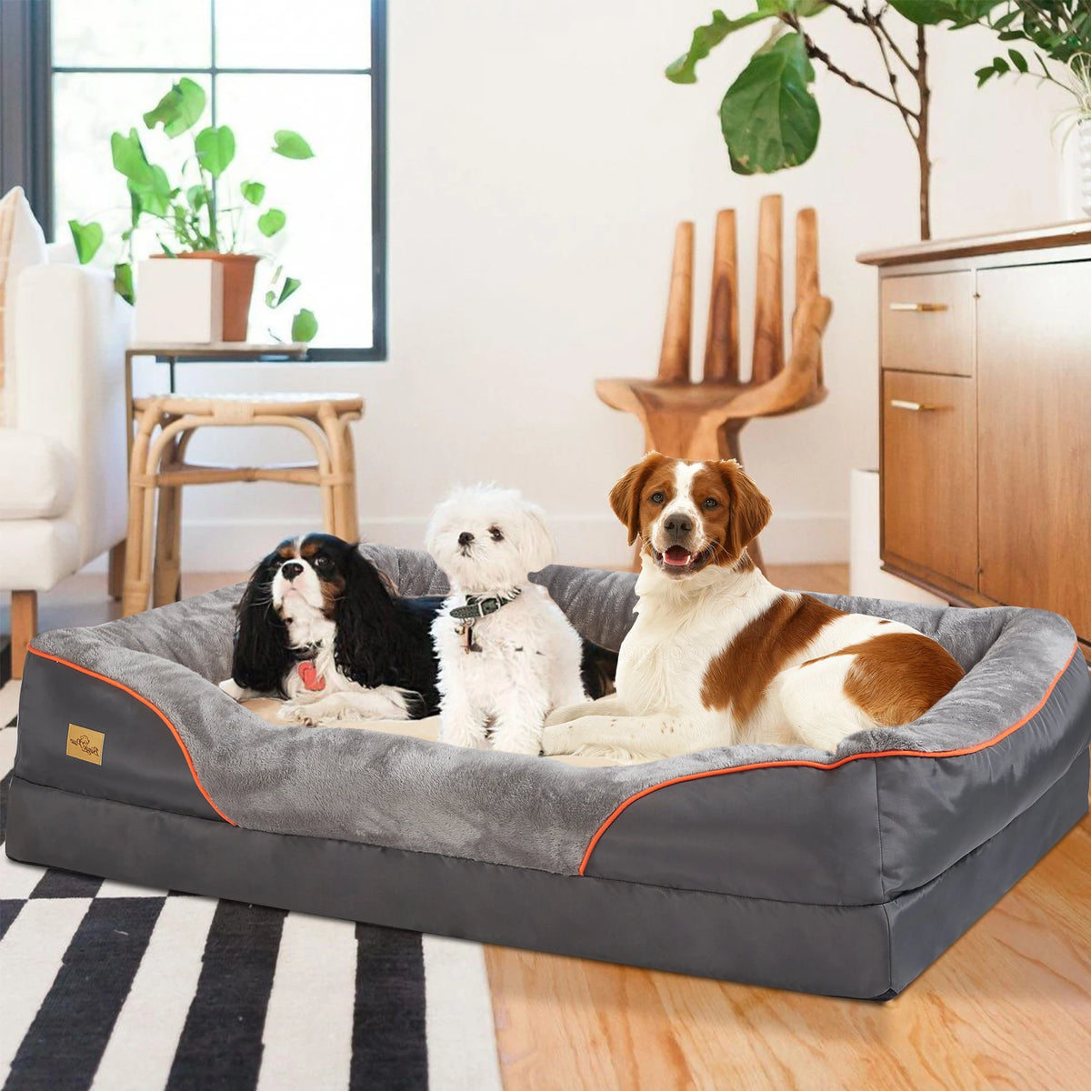 BINGOPAW Waterproof Dog Bed With Removable Washable Cover