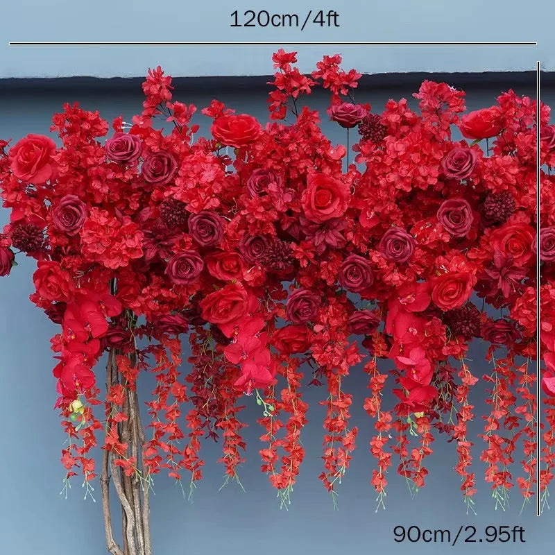 Angela Flower Hanging Cherry Blossom Wisteria Wedding Backdrop Floral Decor