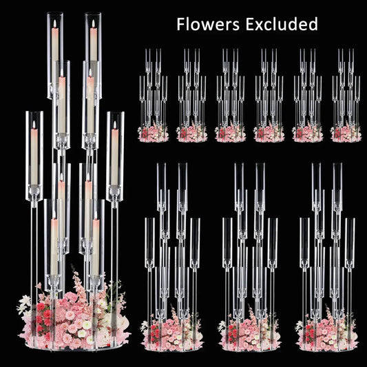 VINCIGANT Acrylic Candelabra Candle Holder Wedding Table Centerpiece Home Decor