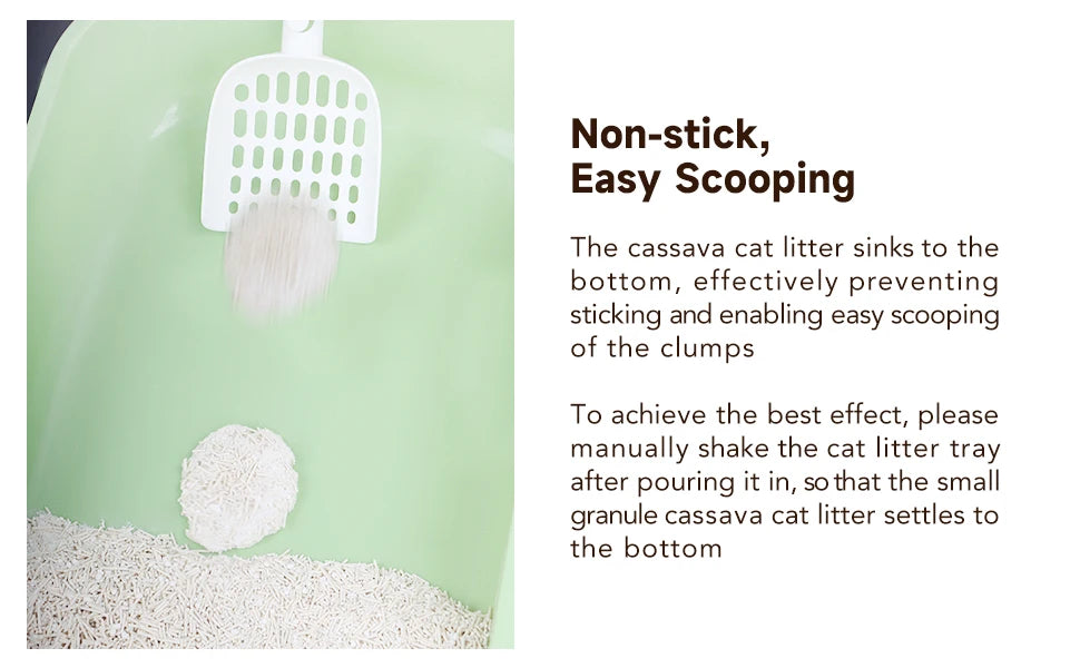 EZSKUUP Non-Stick Cassava Tofu Cat Litter With Odor Control