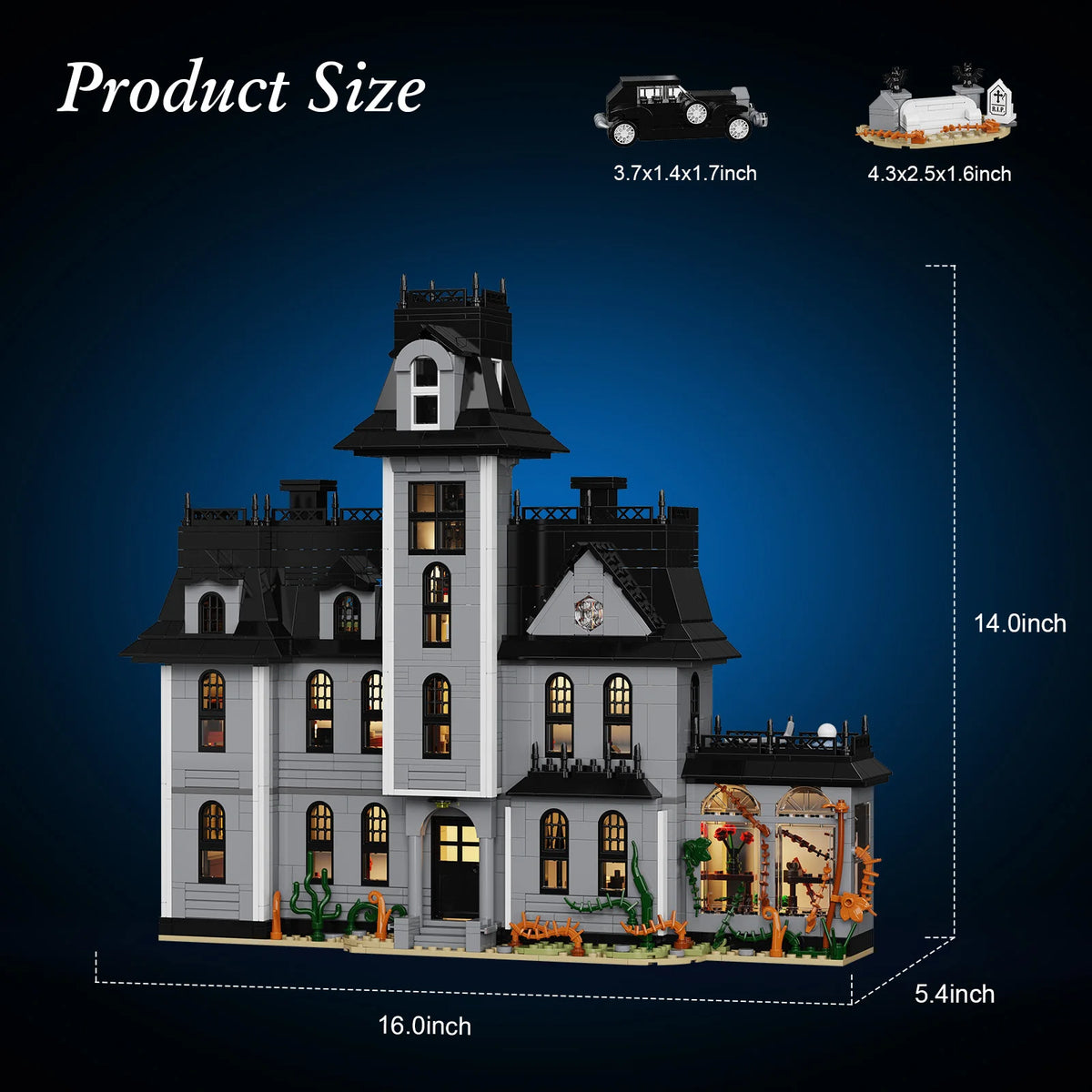 Gothic Manor Architecture Building Blocks Set for Home Decor