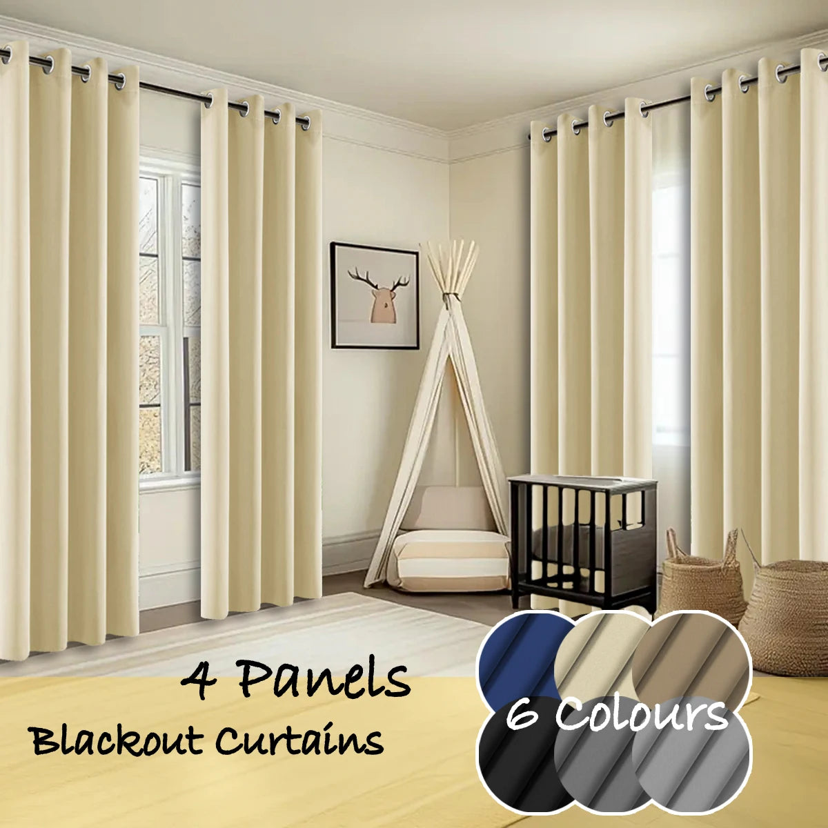 Thermal Insulated Blackout Curtains for Bedrooms Living Rooms and Hotels