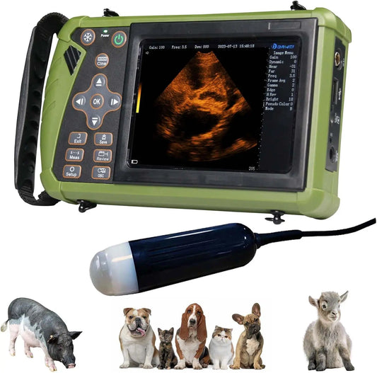 DAWEI Portable Veterinary Ultrasound Scanner for Pregnancy with 3.5MHz Convex