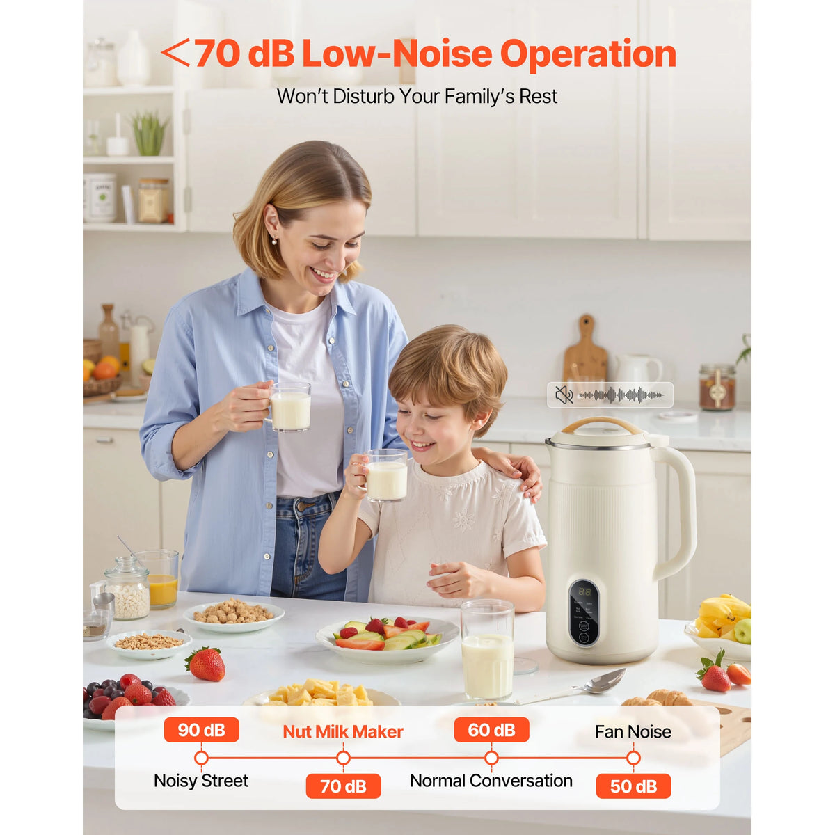 VEVOR 8-in-1 Nut Milk Maker for Soy and Oat Milk