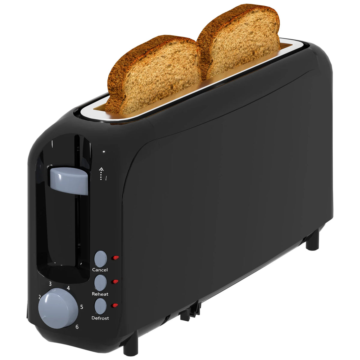 YUKOOL Slim Slot Toaster With Shade Settings, Defrost And Reheat