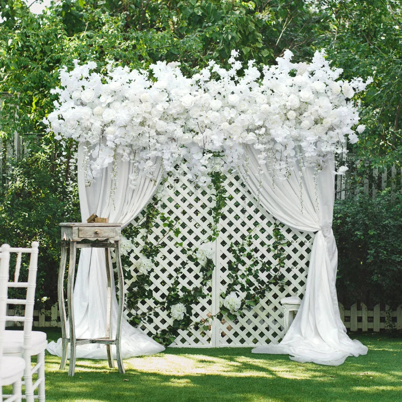 Angela Flower Hanging Cherry Blossom Wisteria Wedding Backdrop Floral Decor