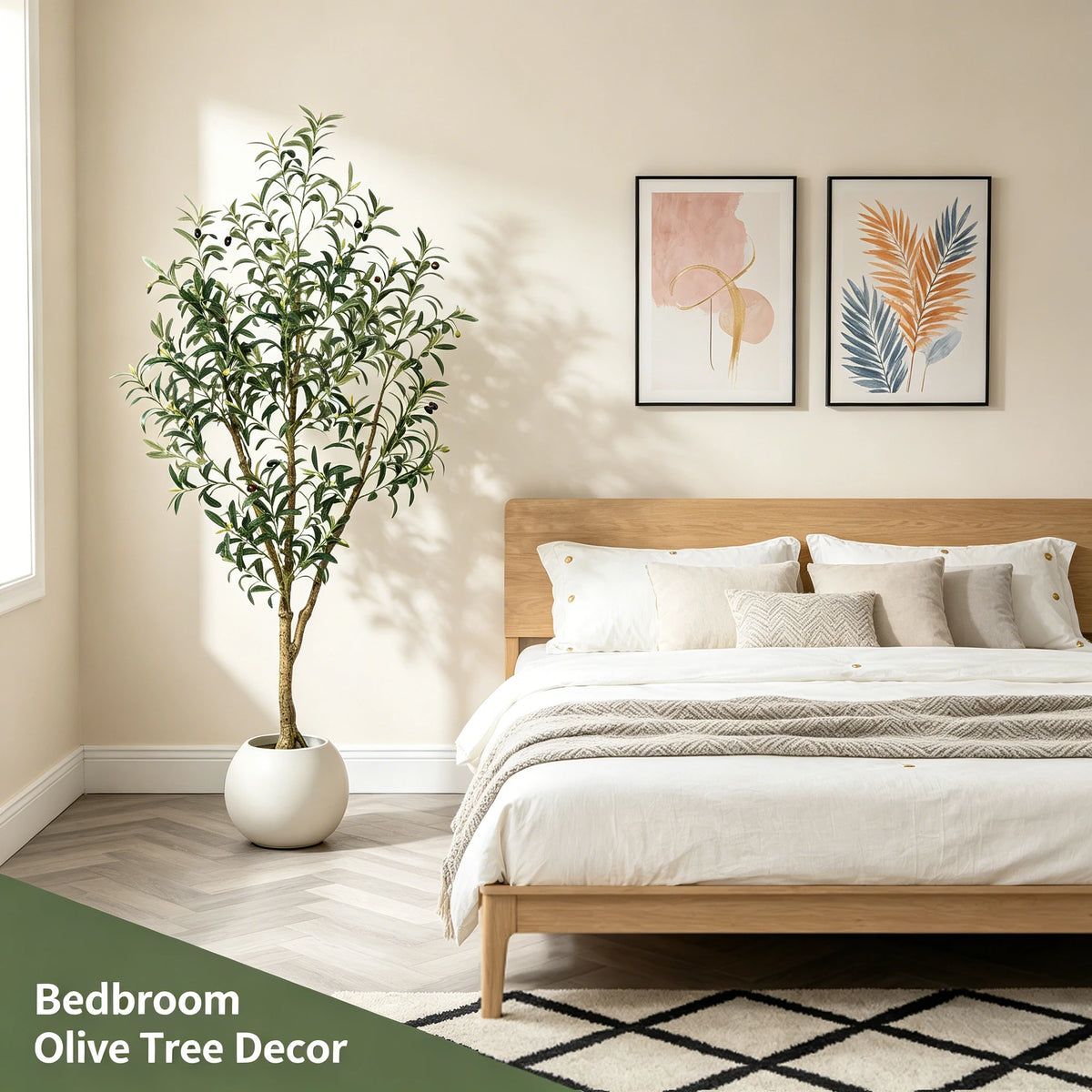 Olitree Artificial Olive Tree With Natural Wood Trunk Home Decoration