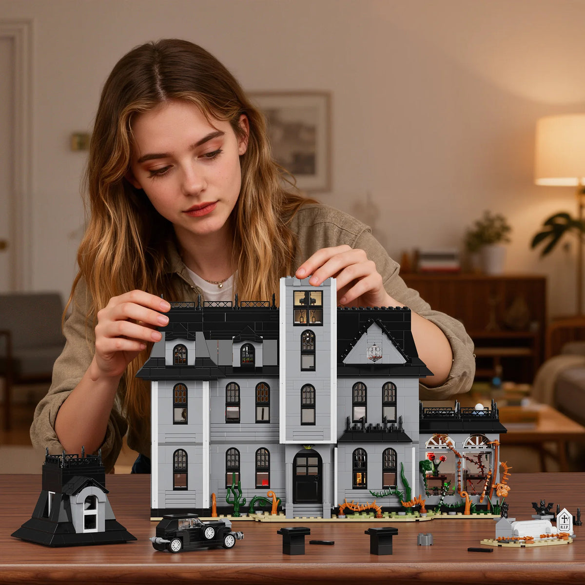 Gothic Manor Architecture Building Blocks Set for Home Decor