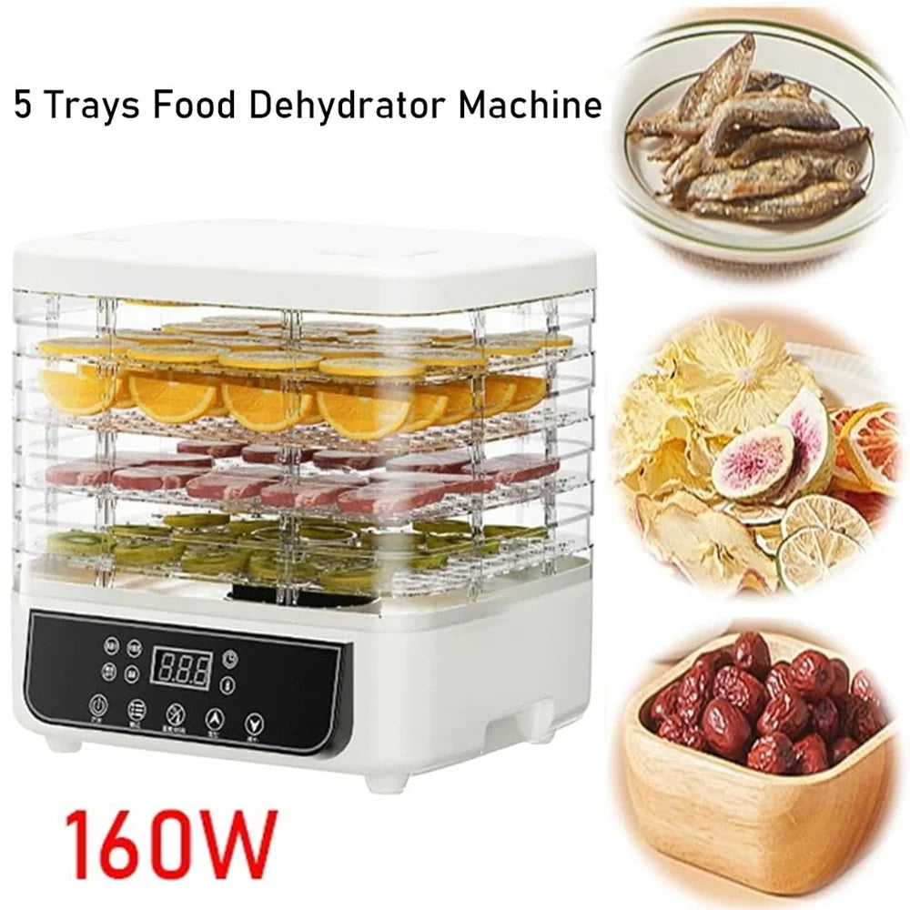 Household Fruit And Vegetable Food Dryer With Adjustable Temperature Control