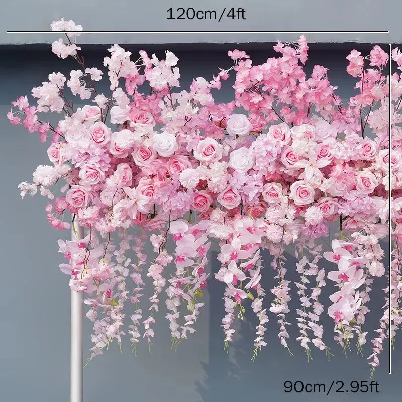Angela Flower Hanging Cherry Blossom Wisteria Wedding Backdrop Floral Decor