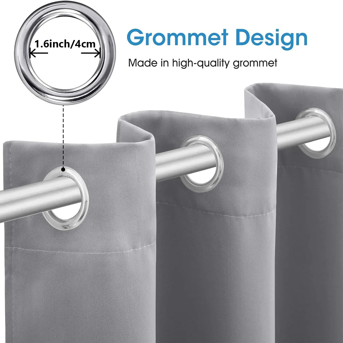 Thermal Insulated Blackout Curtains for Bedrooms Living Rooms and Hotels