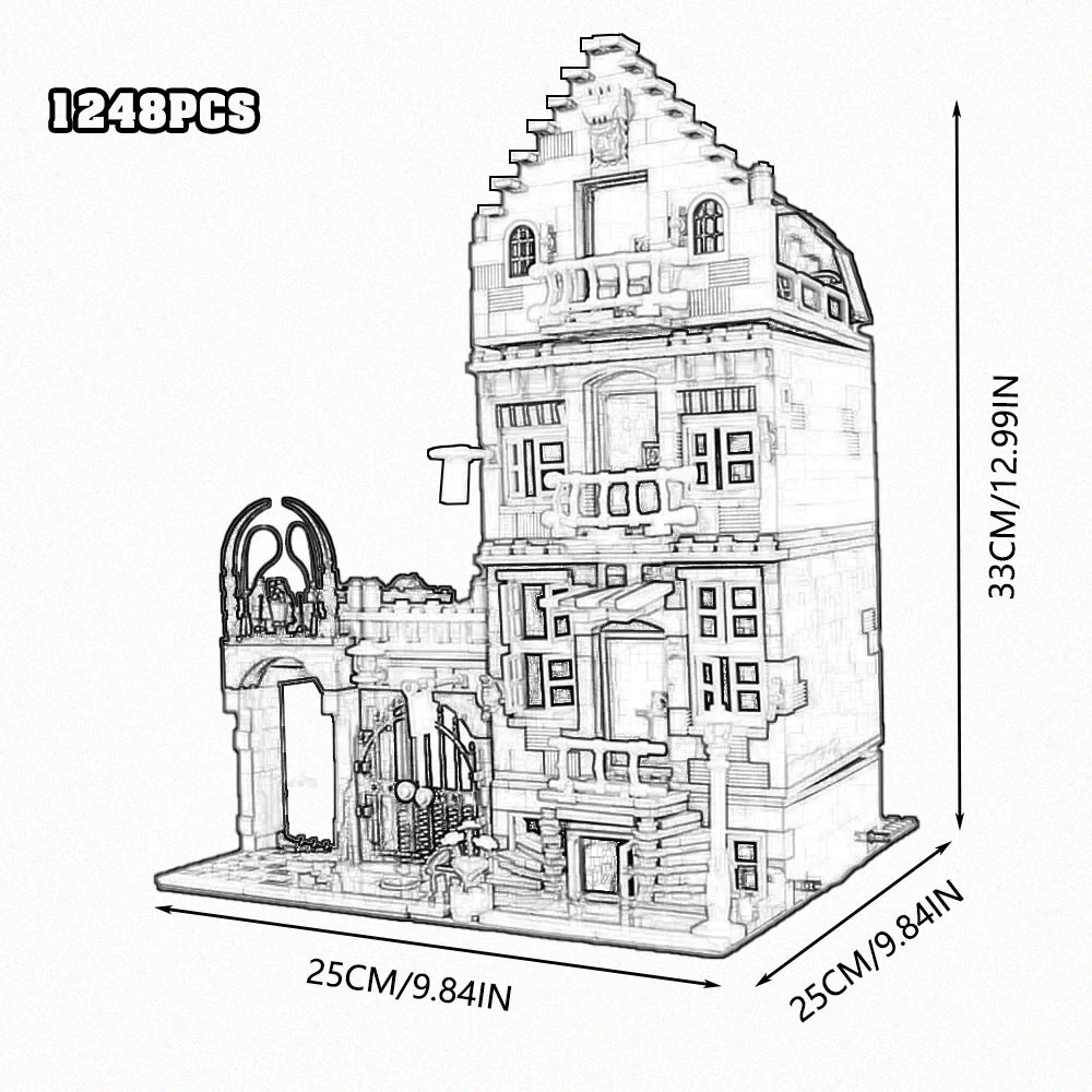 Modular City Corner Jazz Club Hotel Building Blocks Set