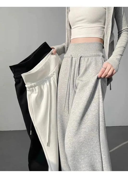 Elegant Women's Pants Palazzo Flared Wide Killer High Waist OL Ladies Career Long Trousers