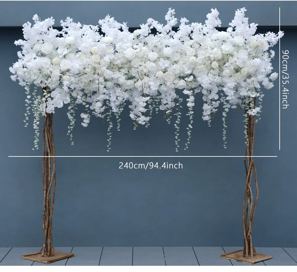 Angela Flower Hanging Cherry Blossom Wisteria Wedding Backdrop Floral Decor