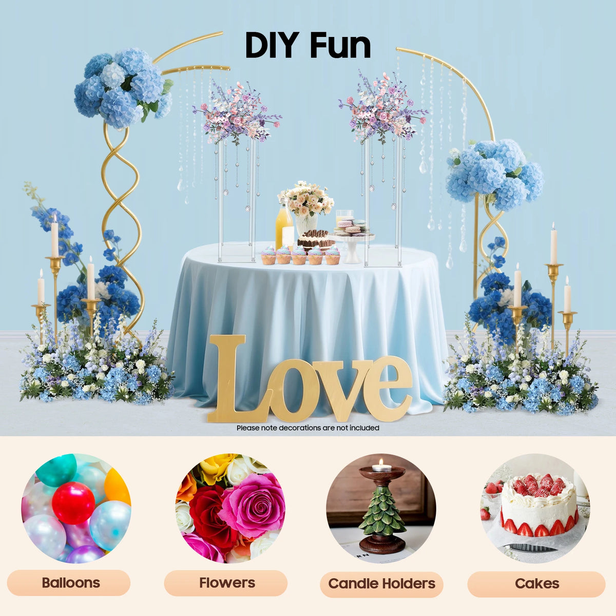 Acrylic Wedding Flower Stands Set for Elegant Event Centerpieces