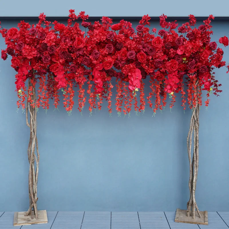 Angela Flower Hanging Cherry Blossom Wisteria Wedding Backdrop Floral Decor