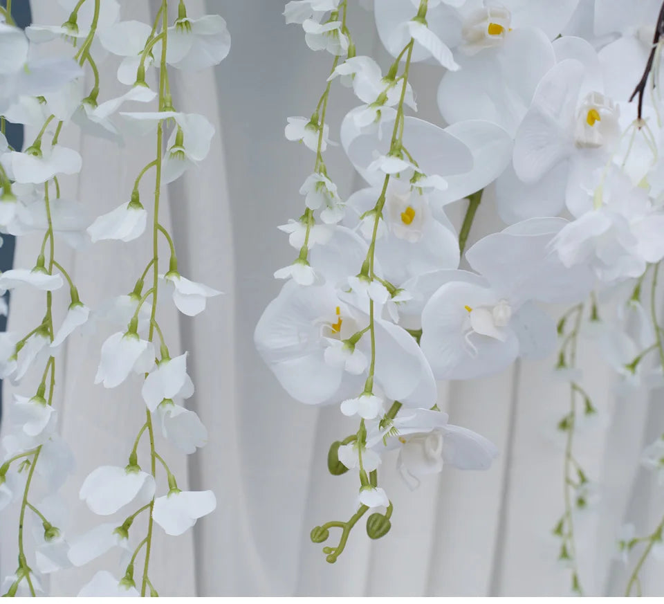 Angela Flower Hanging Cherry Blossom Wisteria Wedding Backdrop Floral Decor