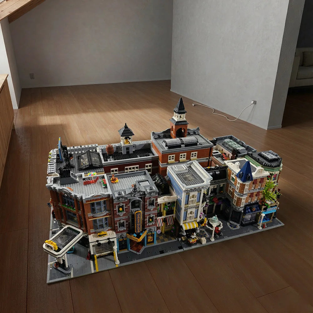 Modular City Corner Jazz Club Hotel Building Blocks Set