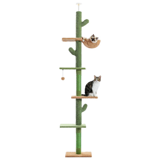 PAWZ Road 5-Tier Floor-To-Ceiling Cat Tree With Hammock