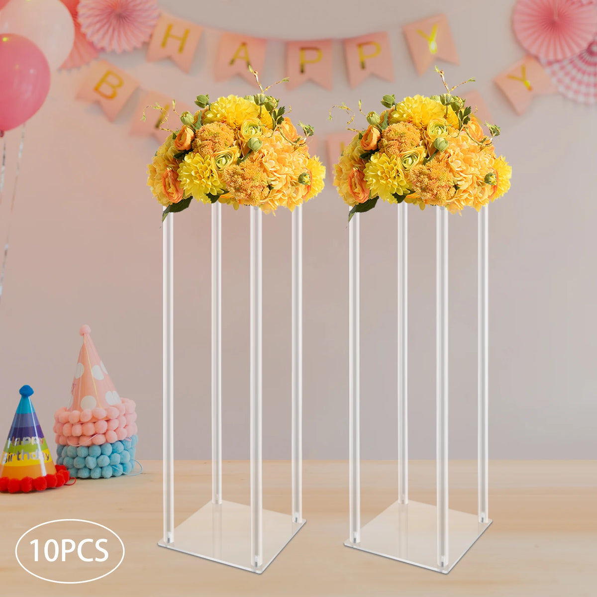 Acrylic Wedding Flower Stands Set for Elegant Event Centerpieces