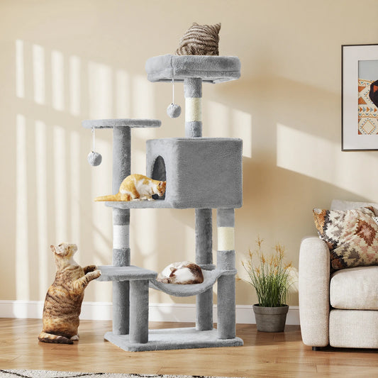 JHK Cat Tree Tall Multi Cat Climbing Tower Scratching Posts