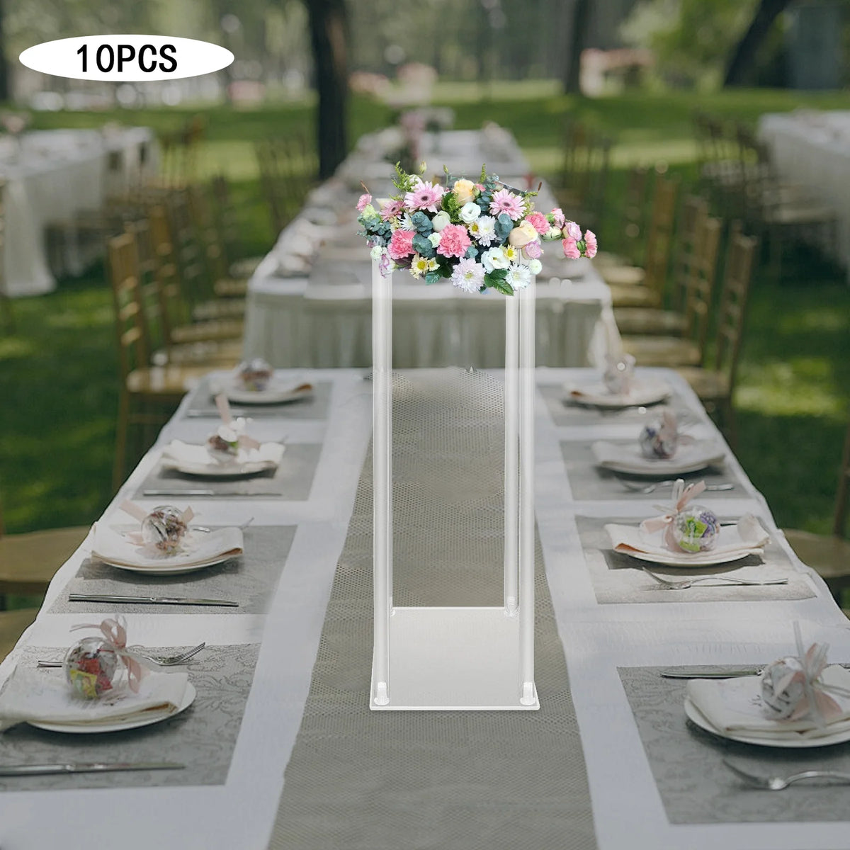Acrylic Wedding Flower Stands Set for Elegant Event Centerpieces
