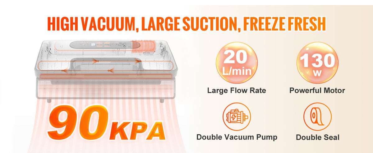 SucceBuy 90KPa Electric Vacuum Sealer Machine for Food Packaging